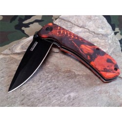 Lot de 3 CouteauTac Force Linerlock A/O Red Camo Lame Acier 440 Manche FRN TF764RC - Livraison Gratuite