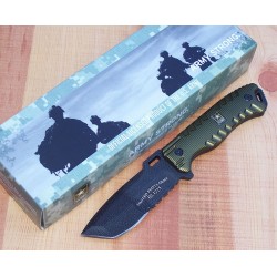 Couteau Tactical de L'US Army Lame Acier 440 Tanto Serr Manche Alu Etui Nylon USA1016GN - Livraison Gratuite