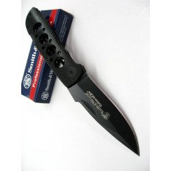 Couteau Smith&Wesson Extrem Ops Lame Acier 7Cr17MoV Manche Alu SW105BKEU - Livraison Gratuite