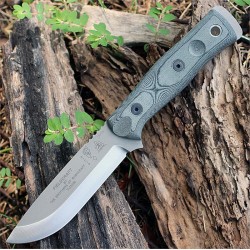 Couteau TOPS BOB Hunter Acier 154CM Manche Micarta Etui Kydex Made In USA TPBROS154BLM - Livraison Gratuite