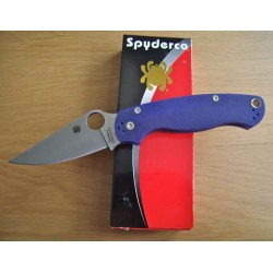 Couteau Spyderco Para-Military 2 Lame Acier CPM-S110V Manche Dark Blue G-10 Made In USA SC81GPDBL2 - Livraison Gratuite 