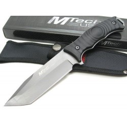 Couteau Tanto Tactical Mtech Lame Acier 440 Manche FRN Etui Nylon MT2070T - Livraison Gratuite