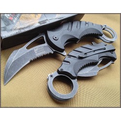 Lot de 2 Karambit MTech Ballistic A/O Manche G-10 Lame Acier 440 MTXA833BK - Livraison Gratuite