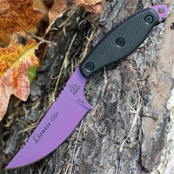 Couteau TOPS Knives Lioness Elite Purple Acier 1095 G10 Handle Etui Kydex Made USA TPLIONELT - Livraison Gratuite