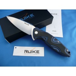 Couteau RUIKE Fang P105 Lame Acier 14C28N Manche G-10 Blue RKEP105Q - Livraison Gratuite