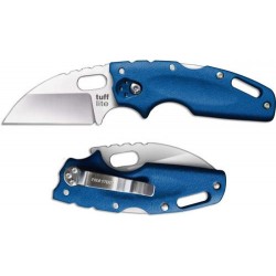 Couteau Cold Steel Tuff Lite EDC Wharncliffe AUS-8 Manche Blue Griv-Ex Tri-Ad Lock CS20LTB - Livraison Gratuite