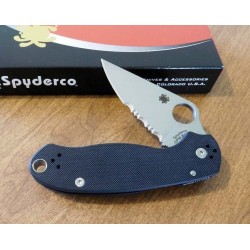 Couteau Spyderco Para Military 3 Lame Acier CPM S30V Serr Manche G-10 Made USA SC223GPS - Livraison Gratuite