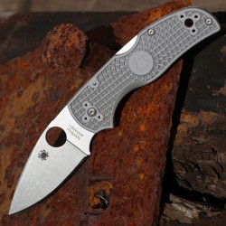 Couteau Spyderco Native 5 Lightweight Micro-Melt Maxamet Manche Gray FRN Lockback Made USA SC41PGY5 - Livraison Gratuite