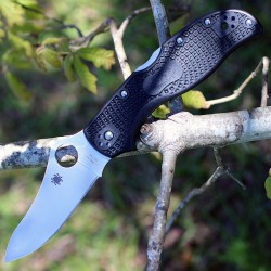 Couteau Spyderco Stretch 2 Lame Acier VG-10 Manche FRN Lockback Made In Japan SC90PBK2 - Livraison Gratuite