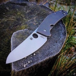 Couteau Spyderco SpydieChef Lame Acier LC200N Manche Titane Framelock SC211TIP - Livraison Gratuite