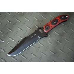 Couteau Tops Knives Black Heat Lame Acier 1095 Carbon Manche Micarta Etui Kydex Made USA TPBKHT01 - Livraison Gratuite