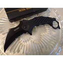 Lot de 2 Couteaux Karambit Tac Force Lame Acier 3Cr13 Serrated Manche Abs TF945BK - Livraison Gratuite