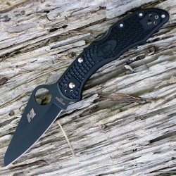 Couteau Spyderco Salt 2 Lightweight Lame Acier H1 Manche FRN Lockback Made Japan SC88PBBK2 - Livraison Gratuite