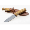 Couteau LION STEEL M5 Olivier Lame Acier Sleipner Manche Bois d'Olivier Etui Cuir Made In Italy LSTM5UL - Livraison Gratuite