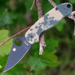 Couteau Spyderco Para Military 3 Manche G-10 Digital Camouflage Lame CPM S30V Made USA SC223GPCMOBK - Livraison Gratuite