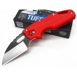 Couteau Cold Steel Tuff Lite Plain Red Lame Acier AUS-8 Manche Griv-Ex Tri Ad Lock CS20LTR - Livraison Gratuite