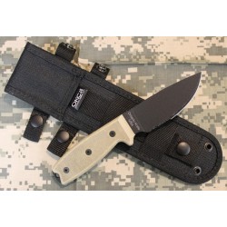 Couteau de Survie Ontario RAT-3 Lame Acier Carbone 1095 Serr Manche Micarta Etui Kydex Made In USA ON8666 - Livraison Gratuite