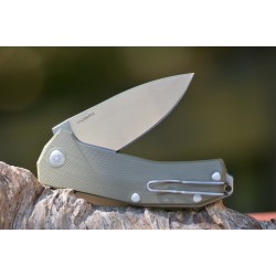 Couteau Lionsteel Kur Lame Acier Sleipner Manche Green G-10 Linerlock Made In Italy LSTKURGR - Livraison Gratuite