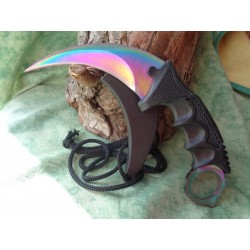 Lot de 3 Couteau Karambit de Cou Lame Acier Spectrum Manche ABS Etui FRN CN211431RB - Livraison Gratuite