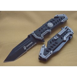 Couteau Tactical USMC Marines A/O Extraction & Evasion Tanto Acier Inox Manche Alu USMA1052BK - Livraison Gratuite