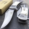 Couteau Elk Ridge Classic Linerlock A/O White Lame Acier 3Cr13 Manche Abs ERA009WP - Livraison Gratuite