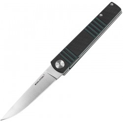 Couteau Real Steel Ippon Lame Acier N690 Manche Black/Dark Green G10 Linerlock Clip RS7240 - Livraison Gratuite