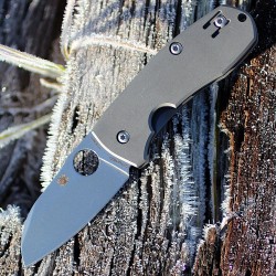 Couteau Spyderco Techno 2 Titanium Lame Acier CTS-XHP Manche Titane Framelock Clip SC158TIP2 - Livraison Gratuite