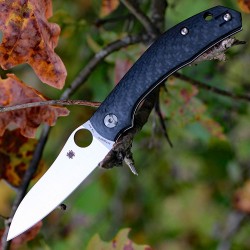 Couteau Spyderco Kapara Lame Acier S30V Manche Fibre de Carbone Sécurité Compression Lock SC241CFP - Livraison Gratuite 