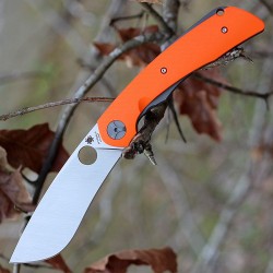 Couteau Spyderco Subvert Orange Lame Acier CPM-S30V Manche Titane & G-10 Linerlock Clip SC239GPOR - Livraison Gratuite