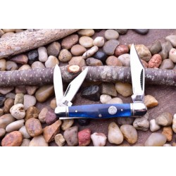 Couteau Rough Rider Whittler Blue Smooth Bone 3 Lames 440 Manche Os RR1948 - Livraison Gratuite