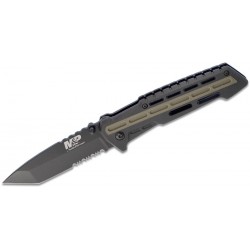 Couteau Smith&Wesson M&P Lame Tanto Acier 8Cr13MoV Manche Zytel SW1100082 - Livraison Gratuite