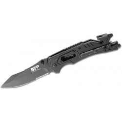 Couteau Smith&Wesson M&P MultiTools Lame Acier 8Cr13MoV Serrat Manche Plastique SW1100078 - Livraison Gratuite