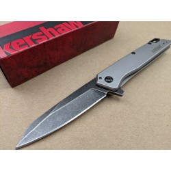 Couteau Kershaw Misdirect A/O Lame Acier 4Cr13 Manche Acier Framelock Clip KS1365 - Livraison Gratuite