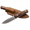 Couteau LionSteel Bushcraft B40 Lame Acier Sleipner Manche Santos Wood Etui Cuir Made Italy LSTB40ST - Livraison Gratuite