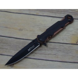 Couteau Tactical Urban MTech A/O Lame 3Cr13 Manche Aluminum Bronze Linerlock MTA1128BZ - Livraison Gratuite