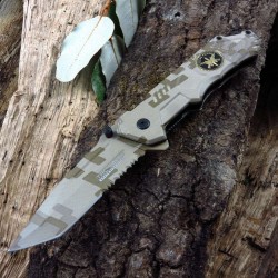 Couteau Tactical Desert Storm Tac Force A/O Lame Tanto Acier Inox Manche Digital Camo Clip TF458SF - Livraison Gratuite