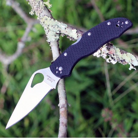 Couteau Spyderco Byrd Harrier 2 Lame Acier 8Cr13MoV Manche G-10 Locback Clip BY01GP2 - Livraison Gratuite