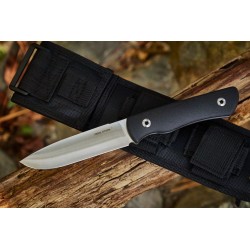 Couteau Real Steel Bushcraft Plus Convex Lame 14C28N Manche G10 Etui Nylon/Kydex RS3720 - Livraison Gratuite