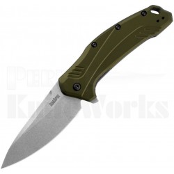 Couteau Kershaw Link Olive A/O Lame Acier CPM-20CV Manche Aluminium Linerlock USA KS1776OLSW - Livraison Gratuite