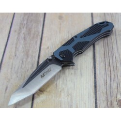 Couteau Tactical Urban Tanto A/O Blue Lame Acier 3Cr13 Manche Aluminium Mtech MTA1146GBK - Livraison Gratuite