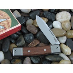 Couteau LionSteel BestMan BM2 Lame Acier M390 Manche Santos Wood/Titane Made Italy LSTBM2ST - Livraison Gratuite