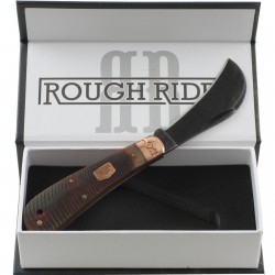 Couteau Serpette Rough Rider Backwoods Hawkbill Bone Lame Acier 440 Manche Os RR1843 - Livraison Gratuite