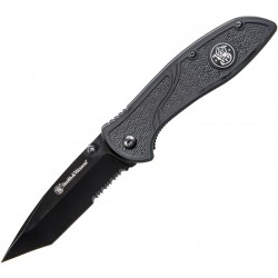 Couteau Tactical Tanto Smith&Wesson Lame Acier 8Cr13MoV Manche Aluminium Linerlock Clip SW1084311 - Livraison Gratuite