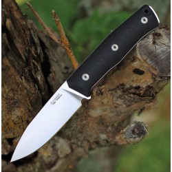 Couteau LionSTEEL B35 Black Lame Acier Sleipner Manche G10 Etui Cuir Made Italy LSTB35GBK - Livraison Gratuite