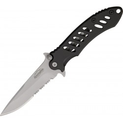 Couteau Remington Sportman FAST Manche Black Lame Acier 440 Serrat Linerlock Clip R18220 - Livraison Gratuite