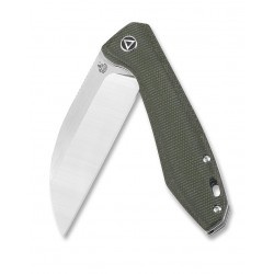 Couteau QSP Pelican Lame Acier CPM S35VN Manche Green Micarta Linerlock Clip QS118E2 - Livraison Gratuite