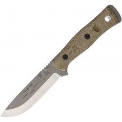 Couteau TOPS BOB Fieldcraft Hunter Lame Acier 154CM Manche Green Micarta Etui Kydex USA TPBROS154GCM - Livraison Gratuite