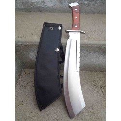 Couteau Machette IV Combat Lame Acier 3Cr13 Manche Bois Etui Nylon Art Martiaux Sabre Da Kan Dao CN926948WD - Livraison Gratuite