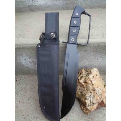 Couteau de Chasseur de Croco Bowie Sabre de Pirate Lame Acier 3Cr13 Manche Abs Etui Nylon CN211514DG - Livraison Gratuite