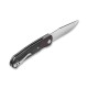 Couteau QSP Gannet Black Manche FCarbone/Micarta Lame 154CM Ball Bearing Linerlock QS137A - Livraison Gratuite